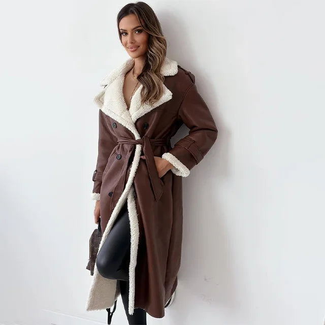 Fur long jacket
