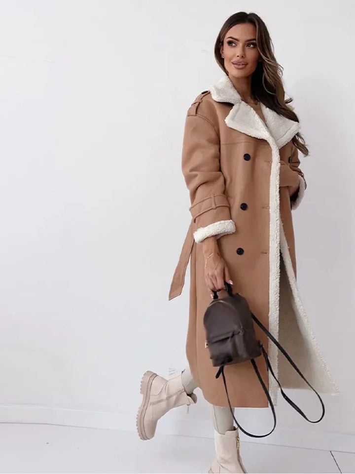 Fur long jacket