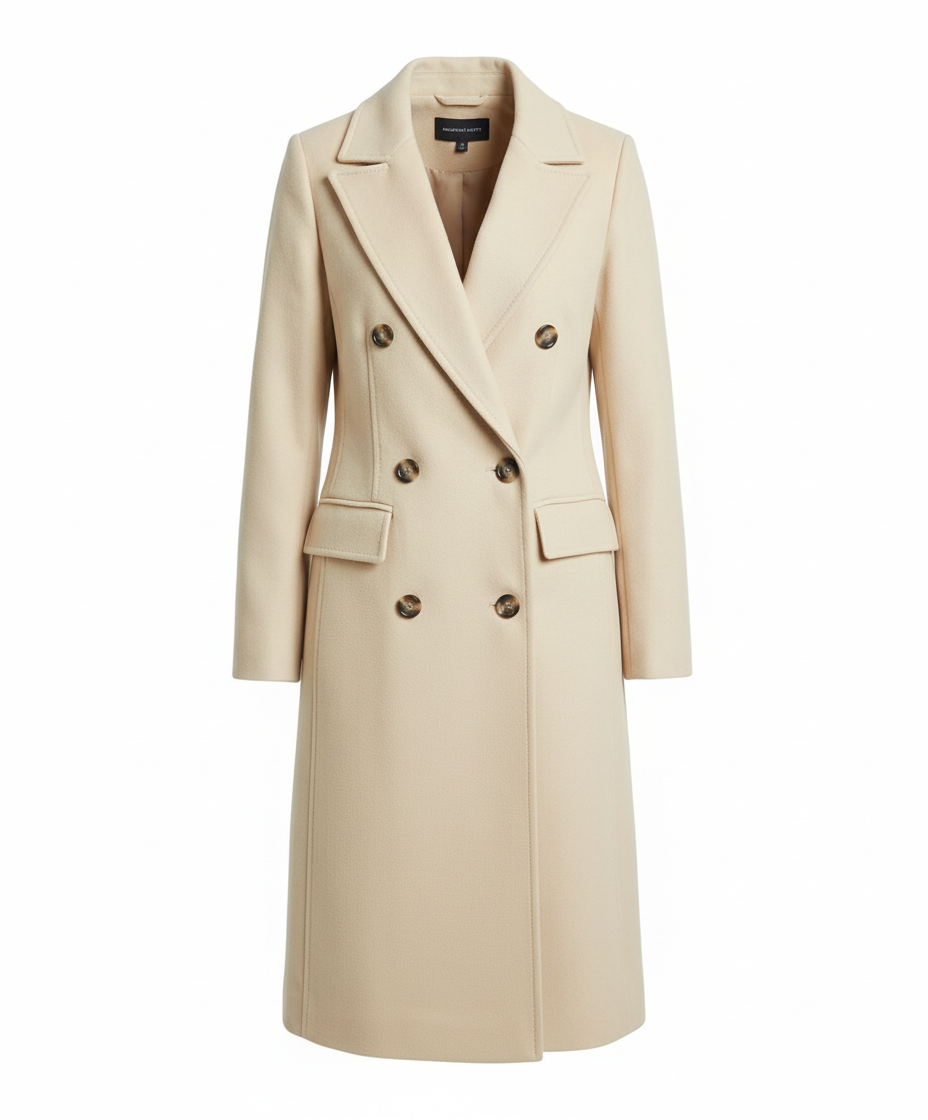 Elegant long jacket winter women