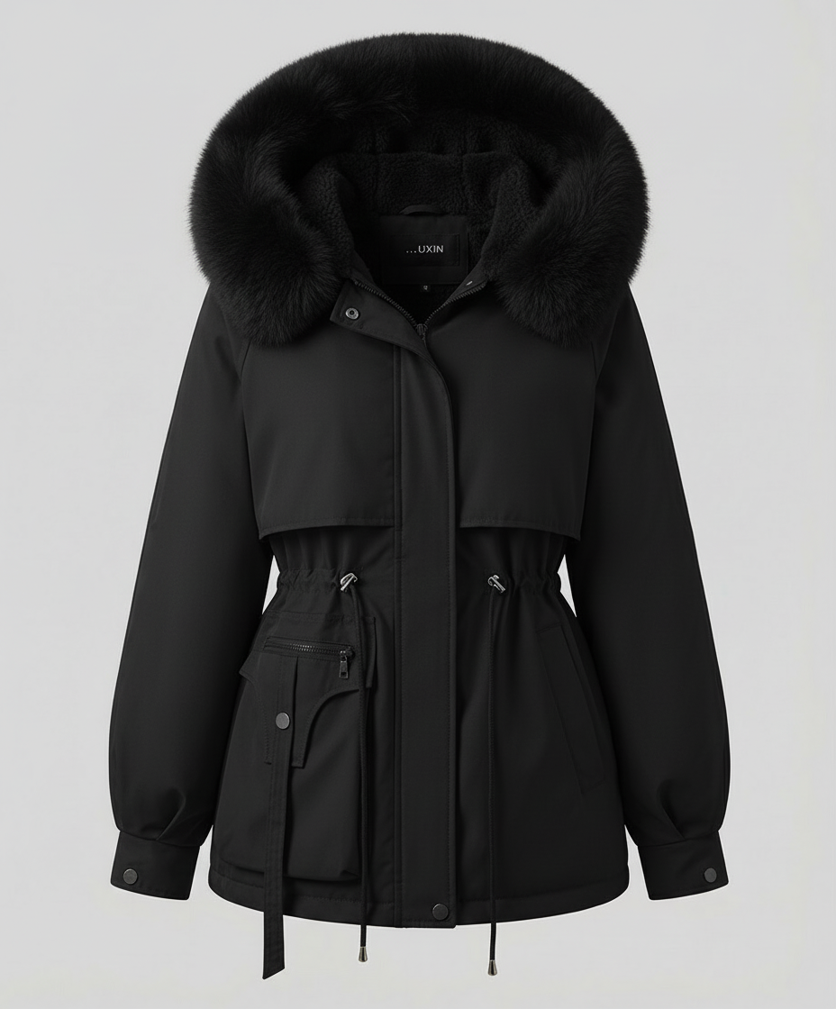 Warm fur jacket winter women