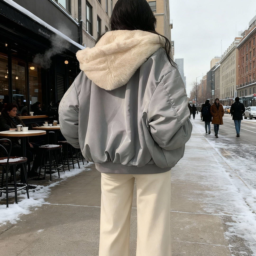 Thermo comfort oversized fleece winter coat women