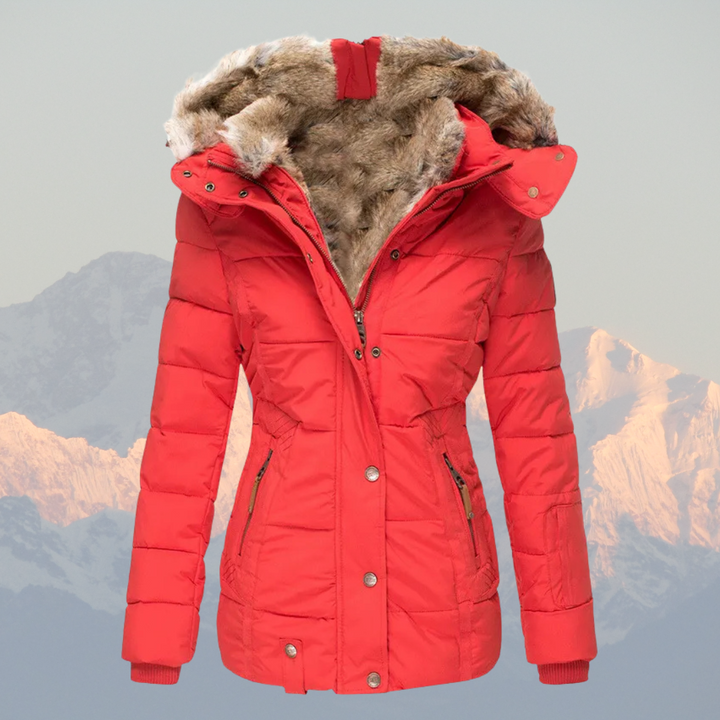 Down coat down with faux Fur hood warm water-resistant &amp; padded jacket winter