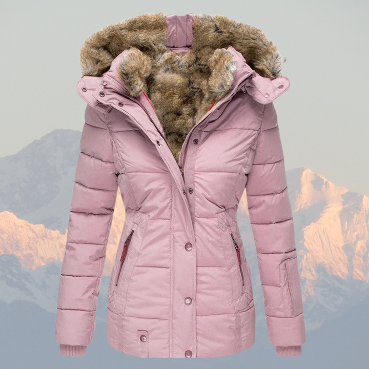 Down coat down with faux Fur hood warm water-resistant &amp; padded jacket winter