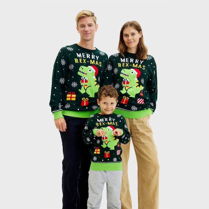 | Funny Dino Christmas Sweater Men