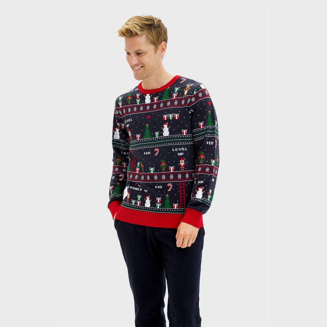 | Vintage Gamer Christmas Sweater Men&