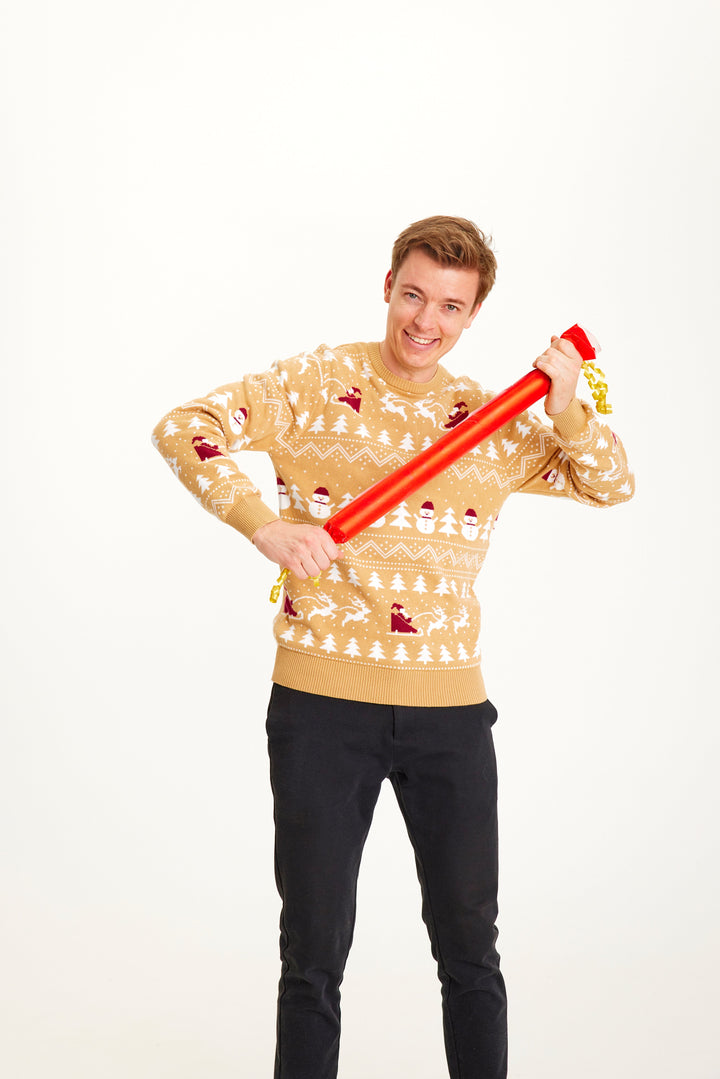 | The stylish Christmas sweater Beige Men