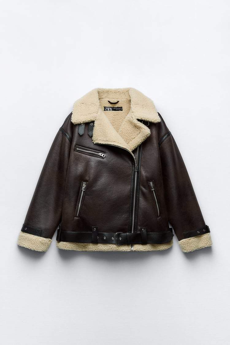 Jacket with Lapel with Synthetic material