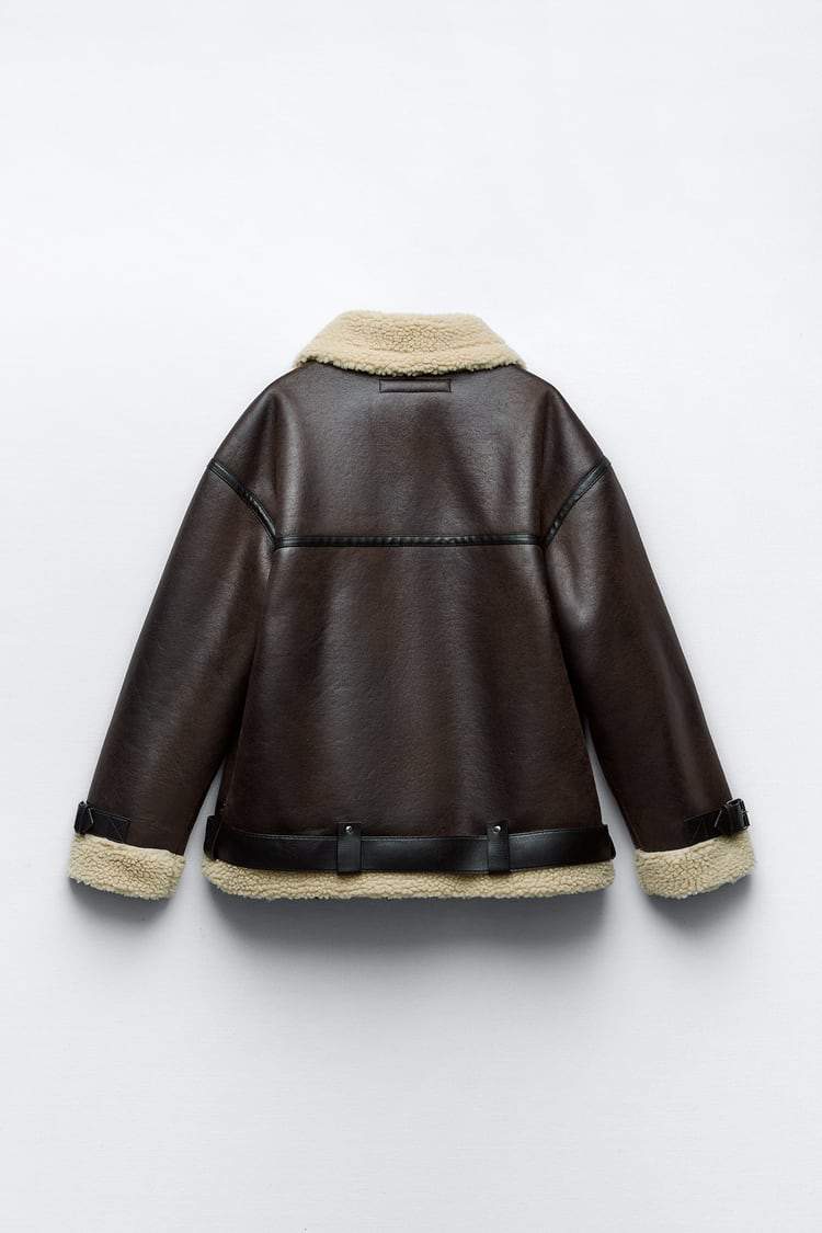 Jacket with Lapel with Synthetic material