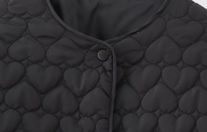 | Padded vests with heart pattern