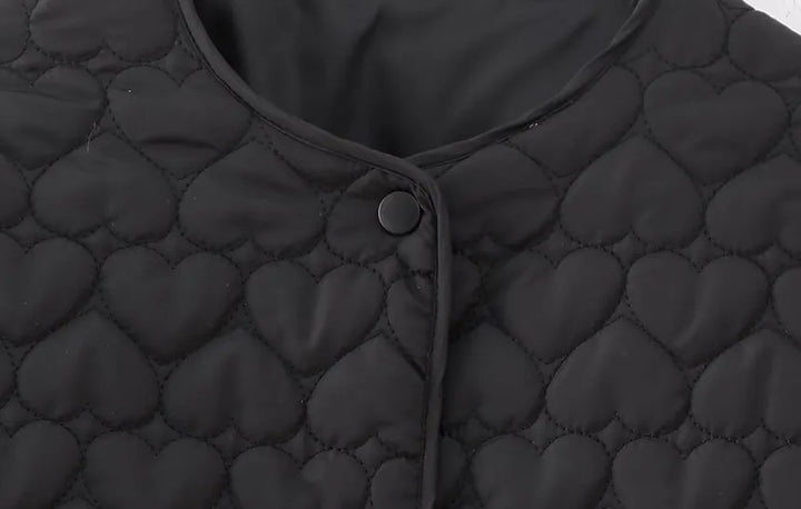 | Padded vests with heart pattern