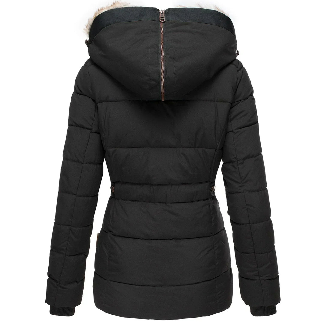 Down coat down with faux Fur hood warm water-resistant &amp; padded jacket winter