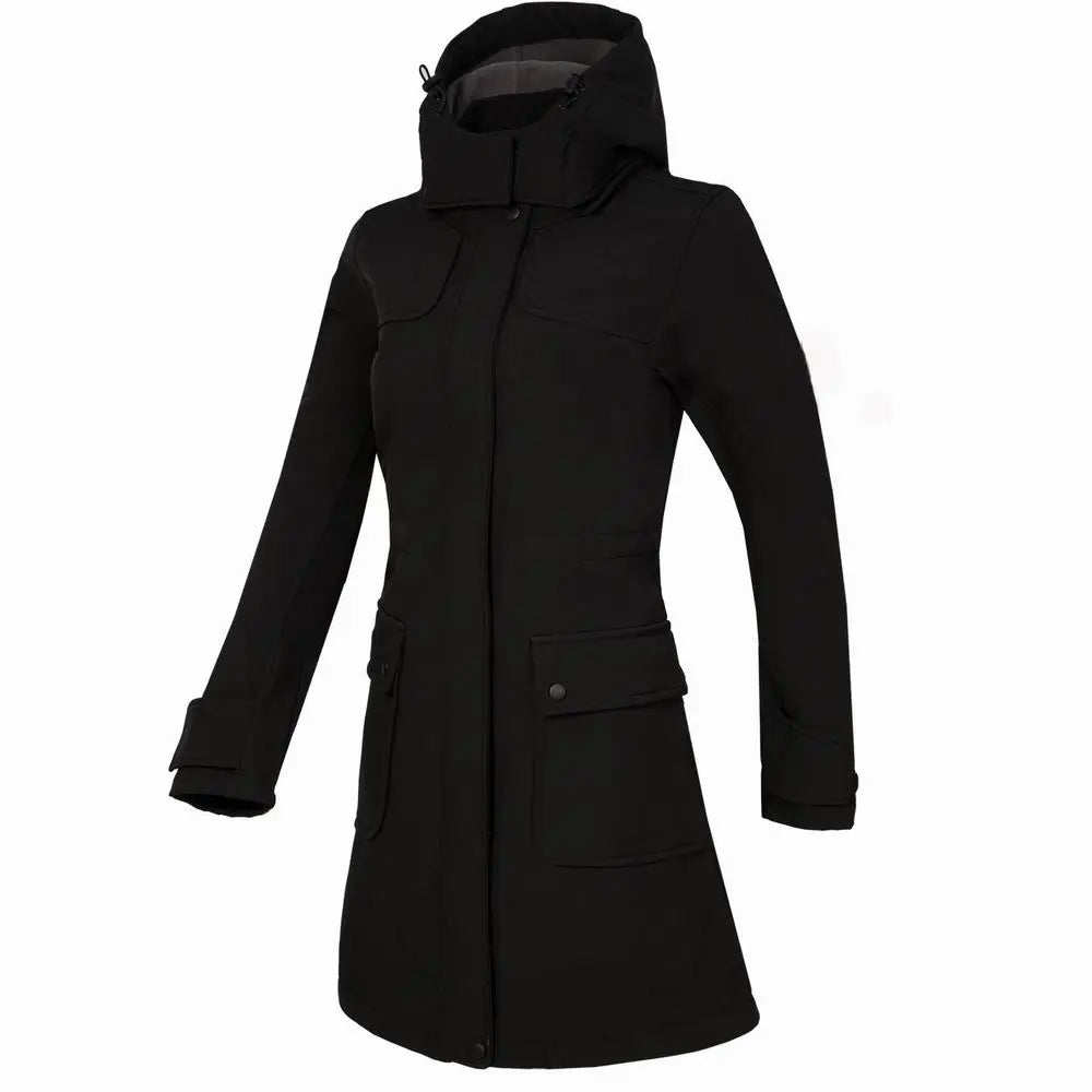 | Long Waterproof Rain Jacket With Hood For Women