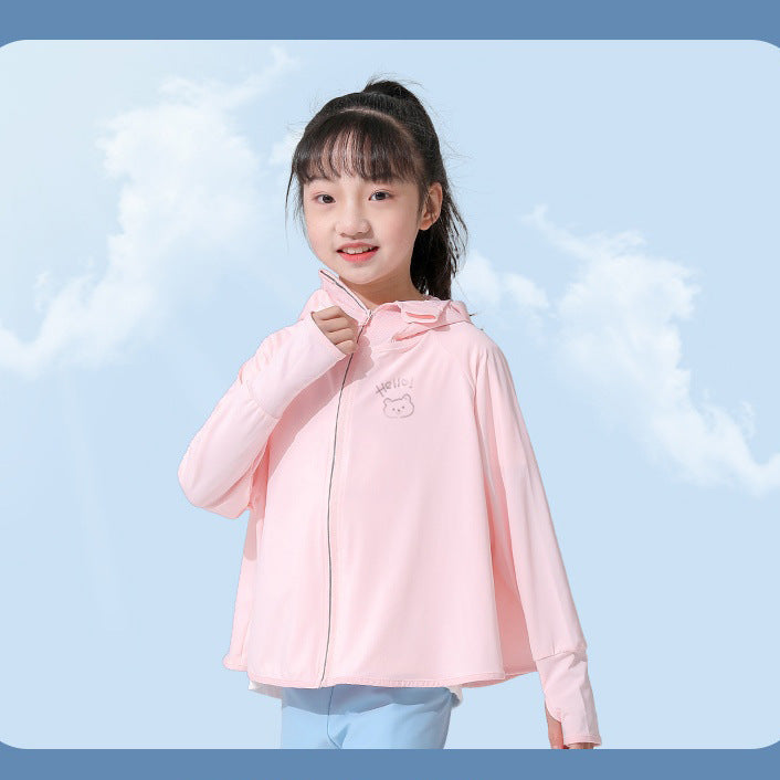 Ladies breathable UV protection jacket with high collar