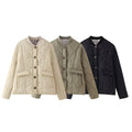 Jacket quilted women's padded warm with pockets