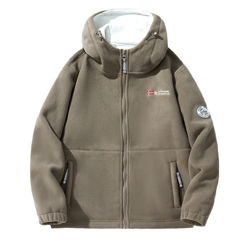 Jacket fleece unisex breathable winter warm