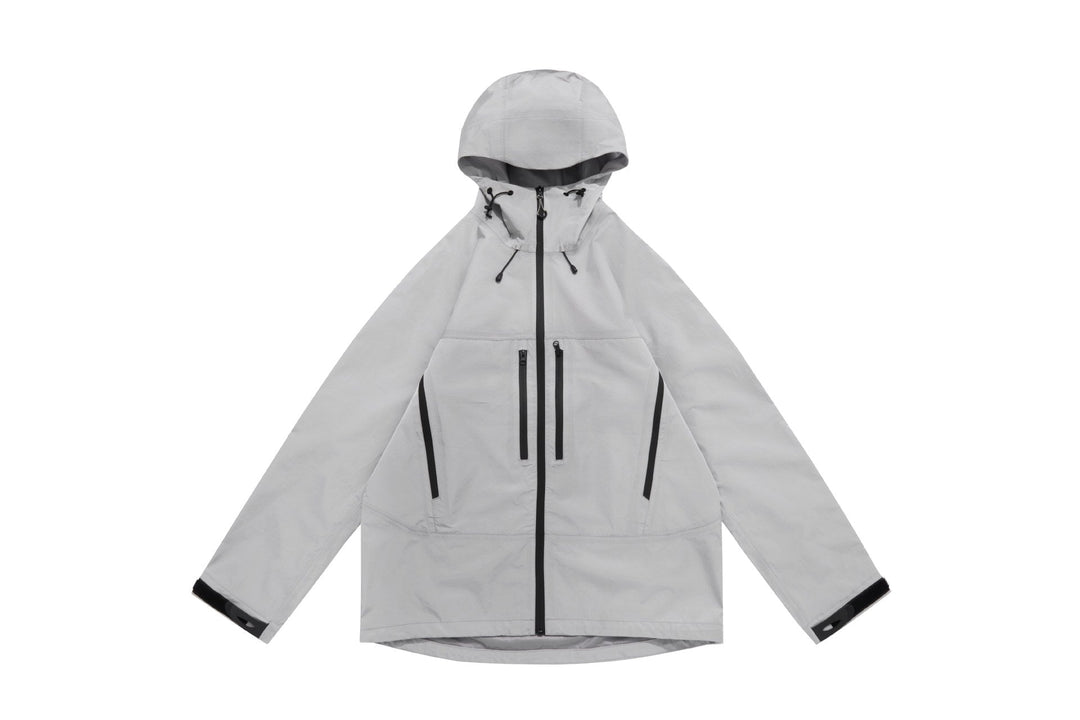 Unisex Technical Hooded Outdoor Jacket with Taped Zips