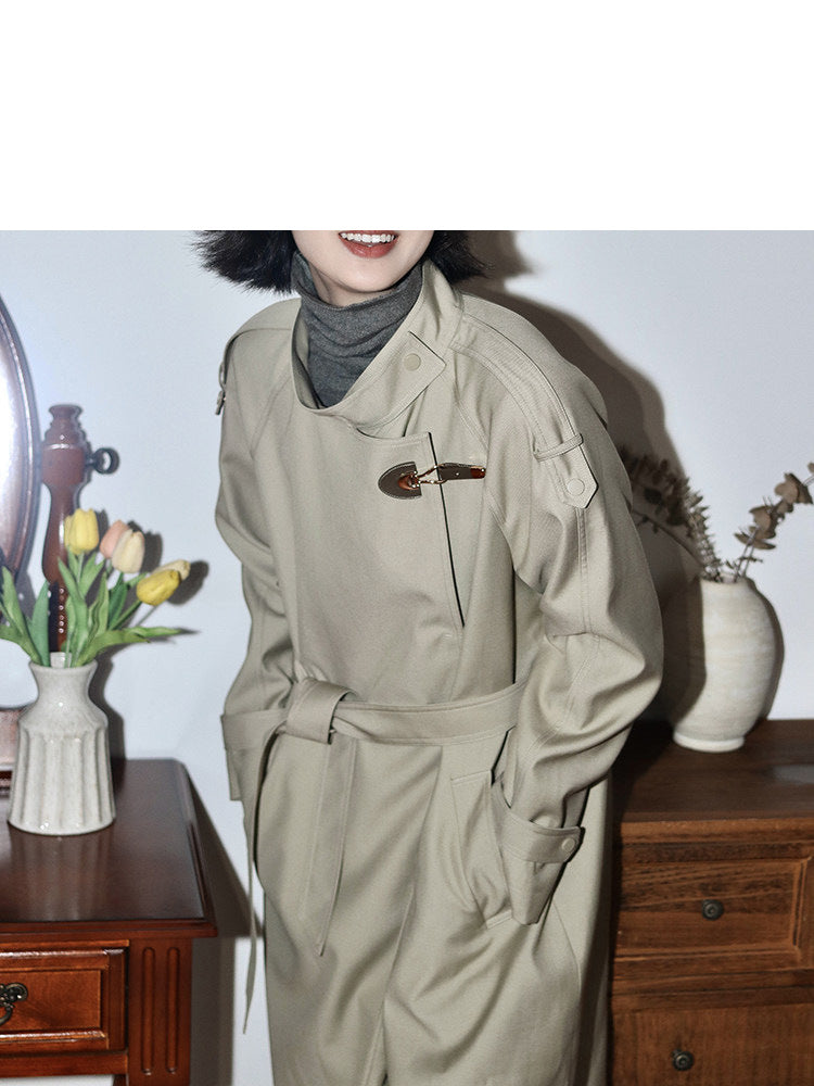 Ladies Fashionable Utility Jacket with High Collar