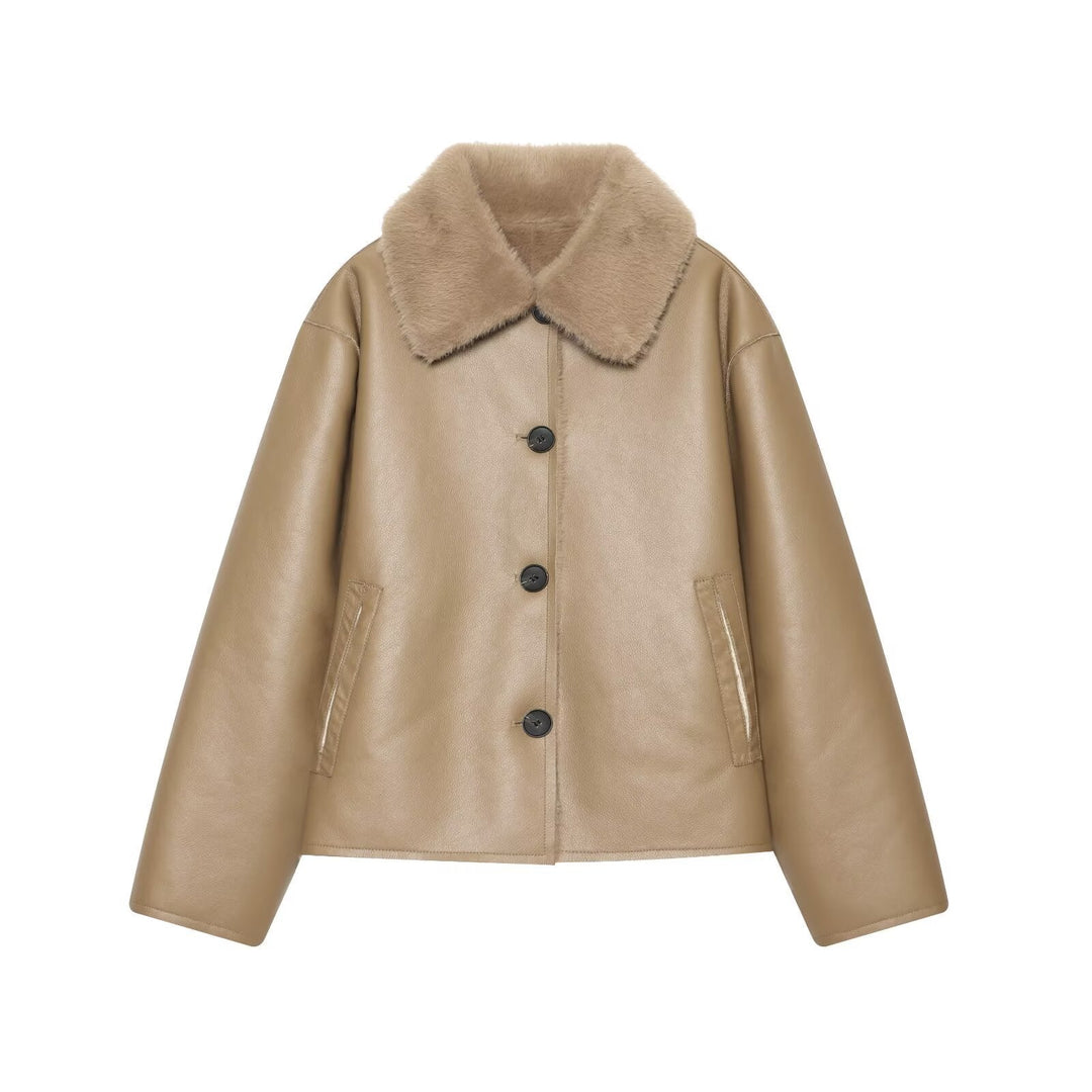 Jacket with Faux leather Women&