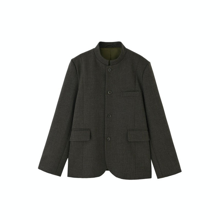 Women’s Fashion Short Jacket with Stand-up Collar