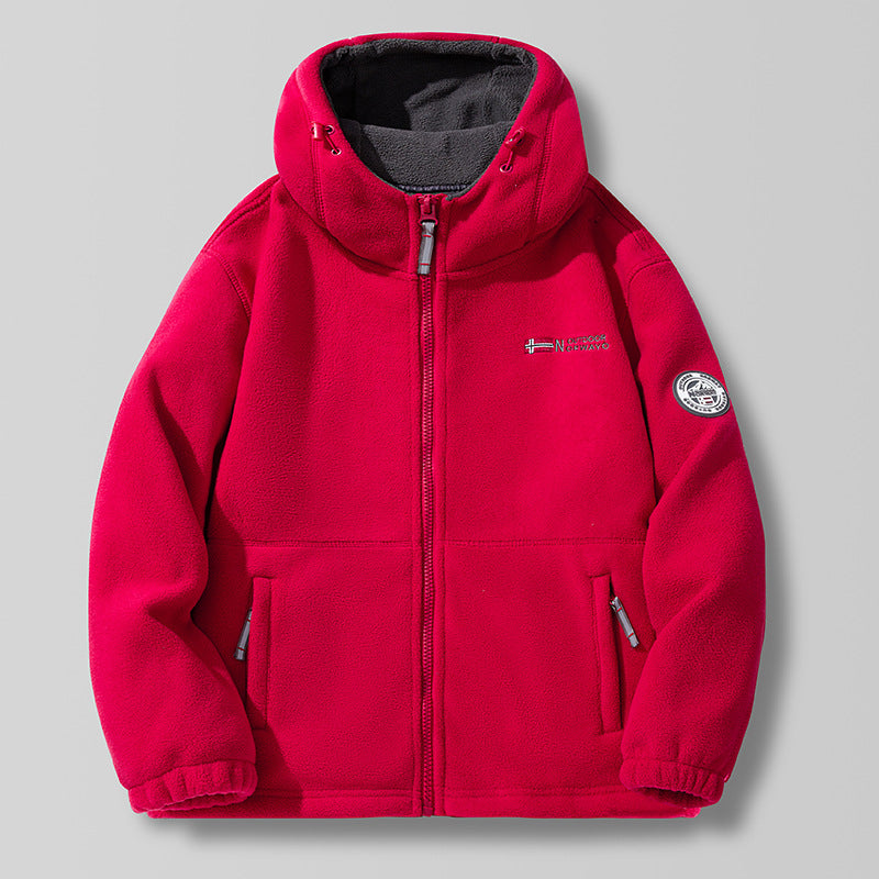 Jacket fleece unisex breathable winter warm