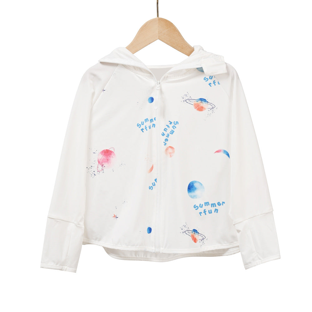 Ladies breathable UV protection jacket with high collar
