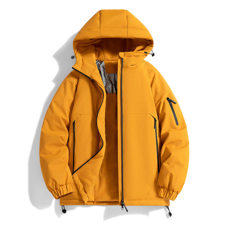 Unisex Warmer water-repellent quilted parka with technical hood