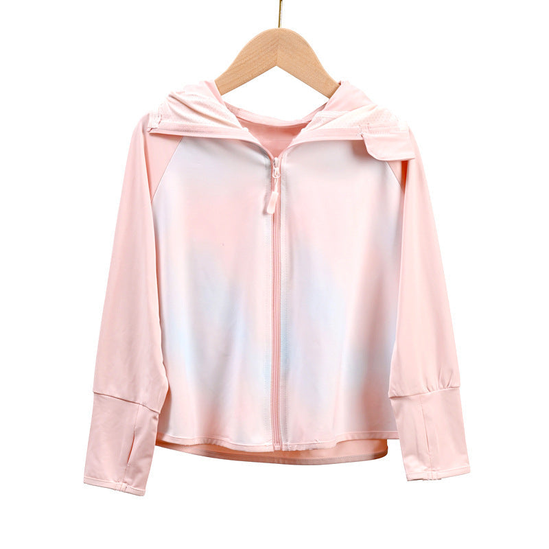 Women breathable sun protection jacket with zip