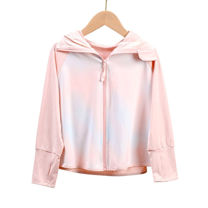 Women breathable sun protection jacket with zip