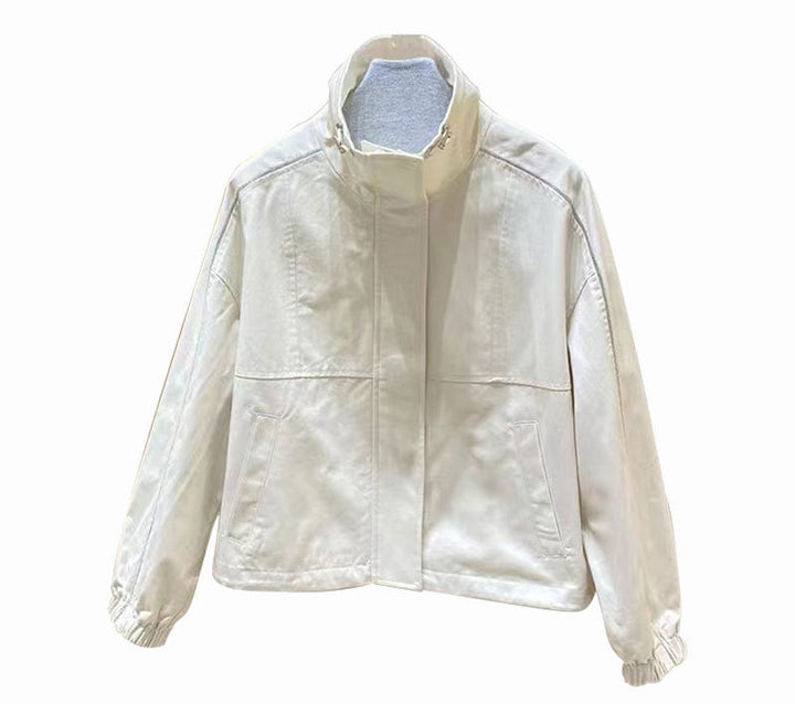 Women’s Fashion Casual Jacket with High Collar