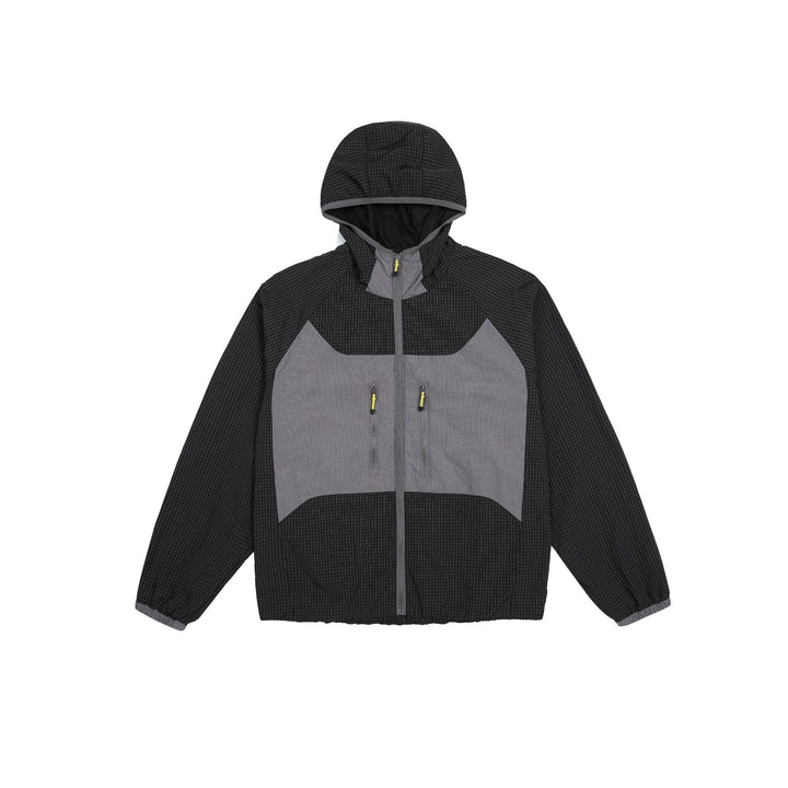 Unisex Light Hooded Windbreaker with Ripstop Material, color Block Inserts and Front Pockets