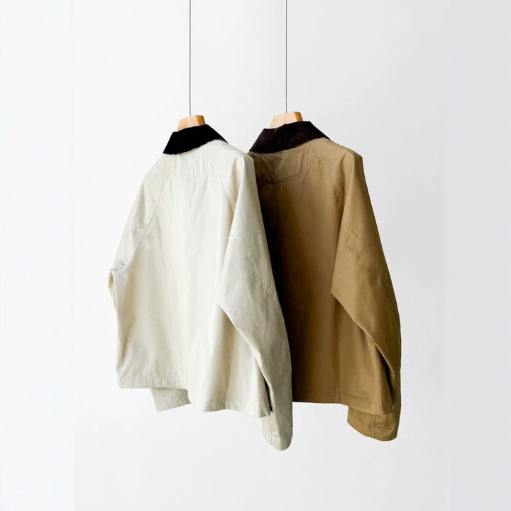 Ladies trendy transitional jacket with high collar