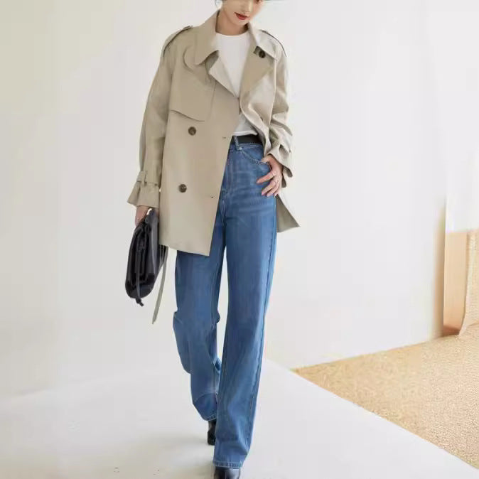 Women’s Stylish Trench Coat with Double Button Closure
