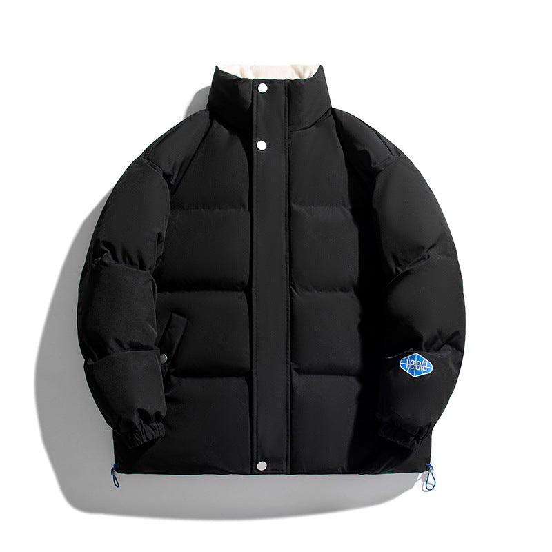 Unisex padded sleeveless quilted jacket with high stand-up collar, thermal insulation and drawstring hem