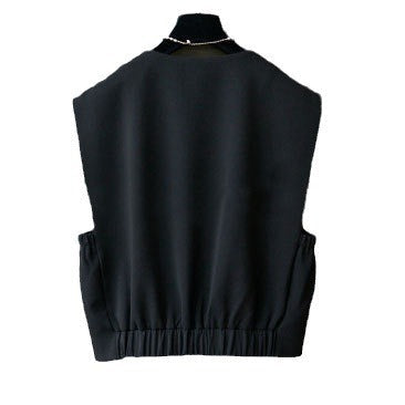 Women’s Fashionable Sleeveless Vest with Button Details