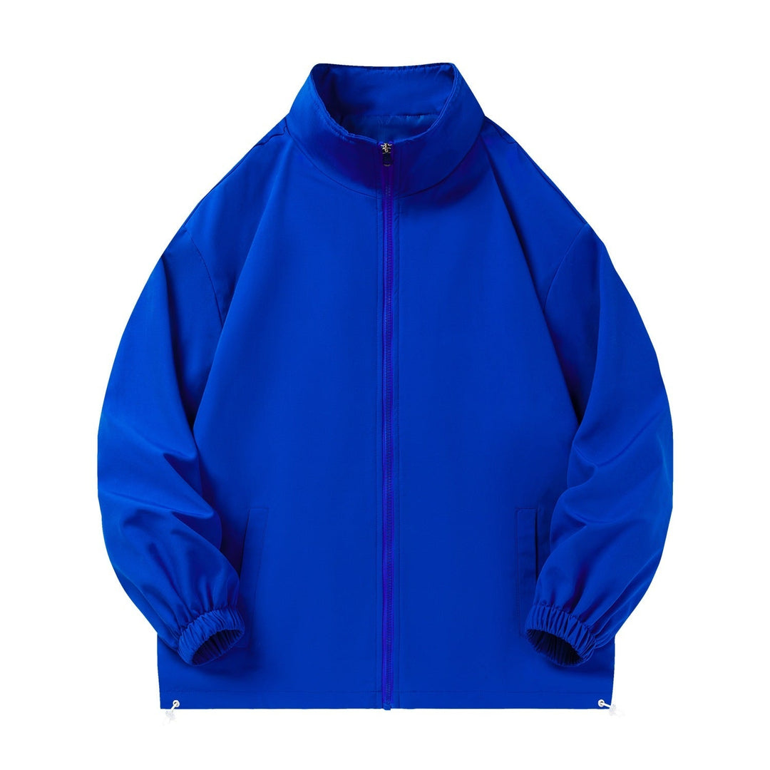 Unisex Lightweight Windbreaker with high collar, elastic cuffs &amp; adjustable drawstring hem