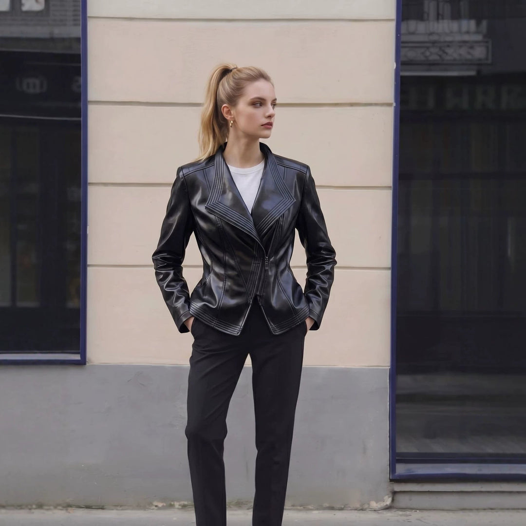 Jacket with Faux leather Women&