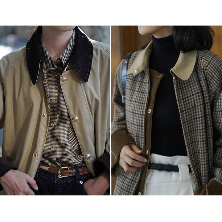 Women Stylish Transitional Jacket with Practical Collar and Large Pockets