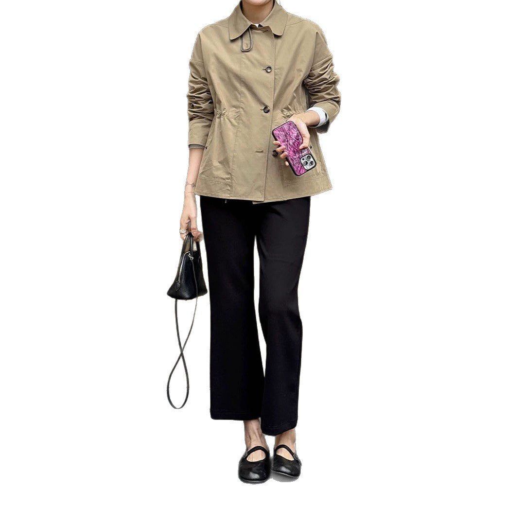 Women Fashionable Short Jacket with High Collar