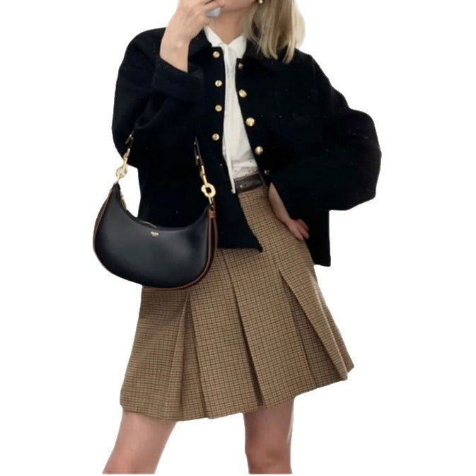 Ladies Fashion Padded Jacket with Button Details