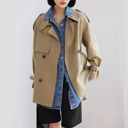 Women’s Stylish Trench Coat with Double Button Closure