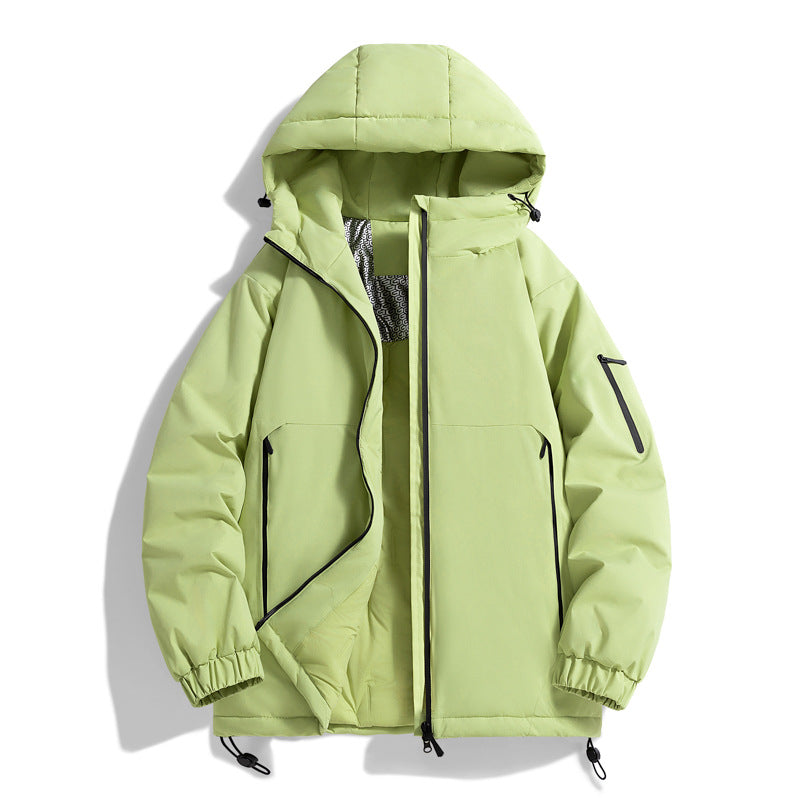 Unisex Warmer water-repellent quilted parka with technical hood