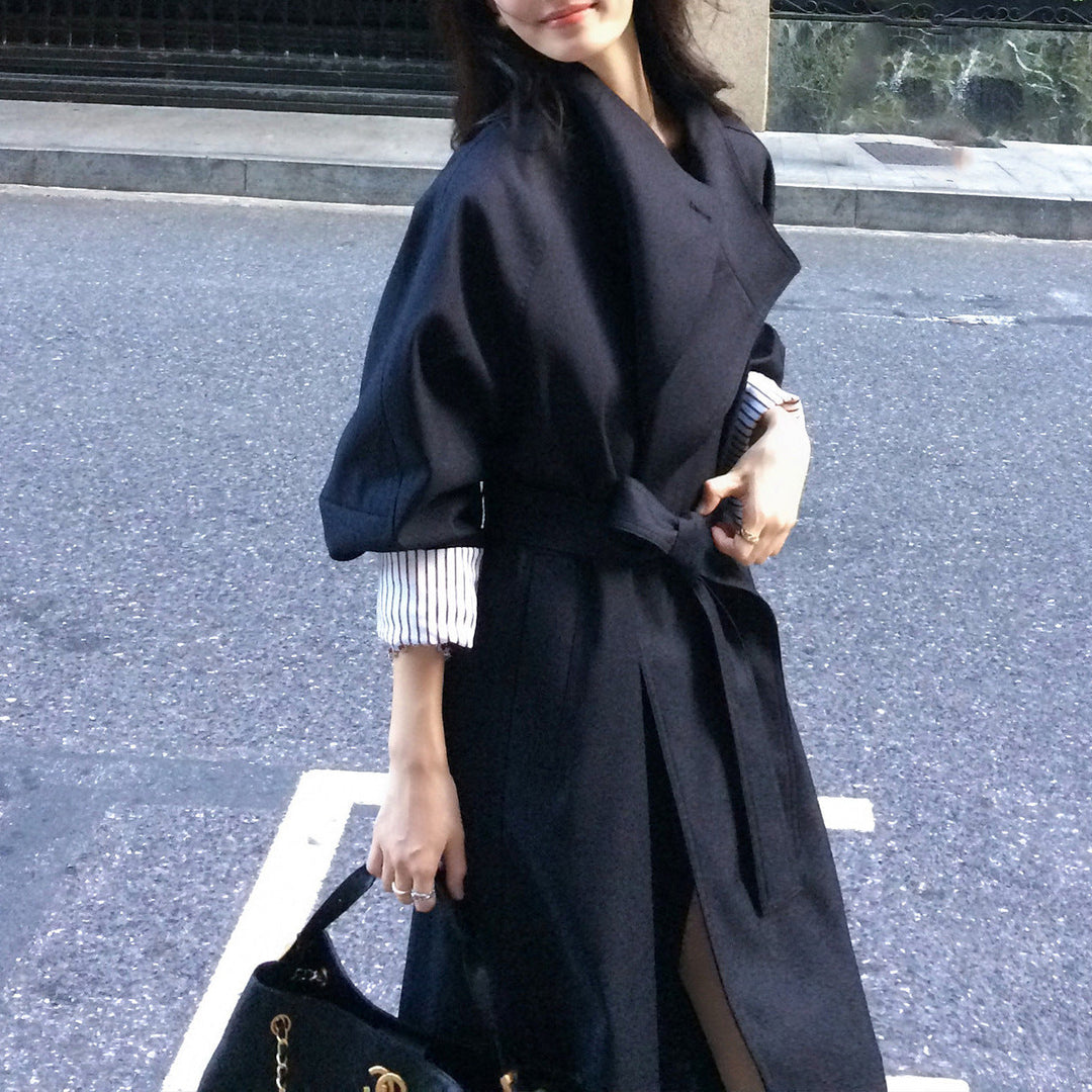 Women Stylish Plus Size Trench Coat