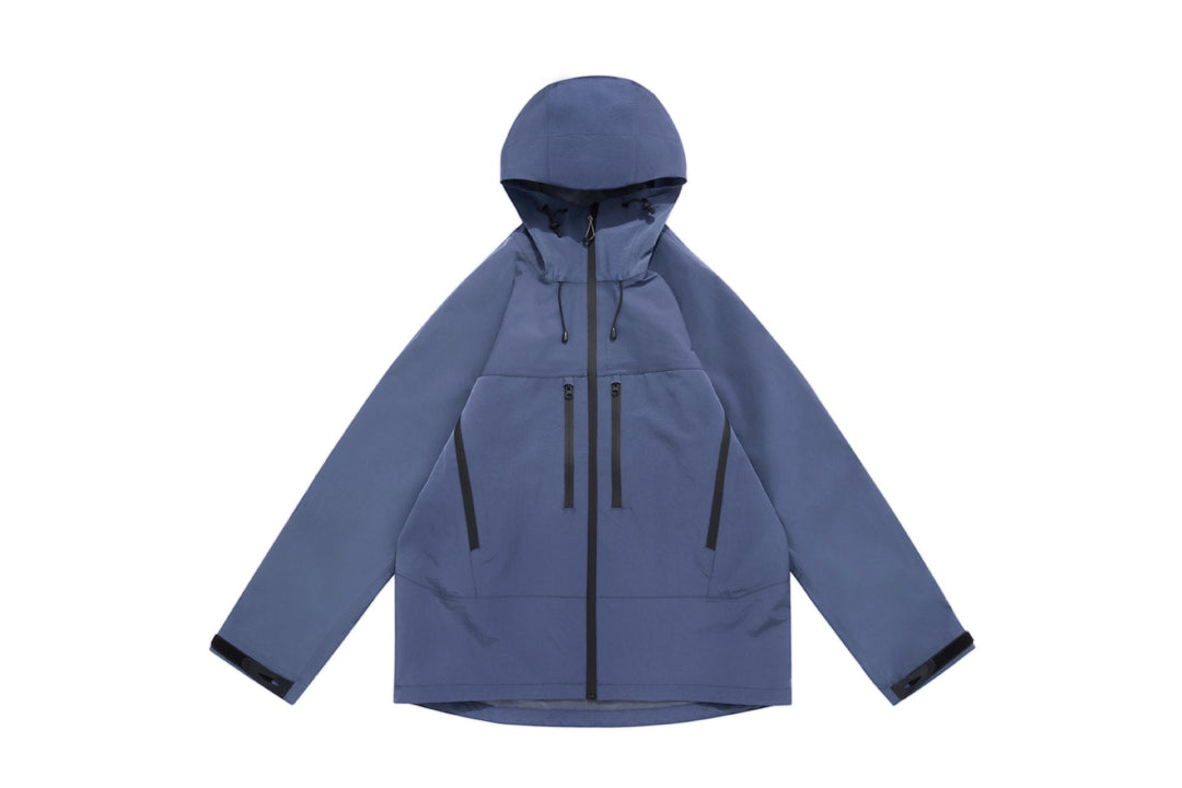 Unisex Technical Hooded Outdoor Jacket with Taped Zips