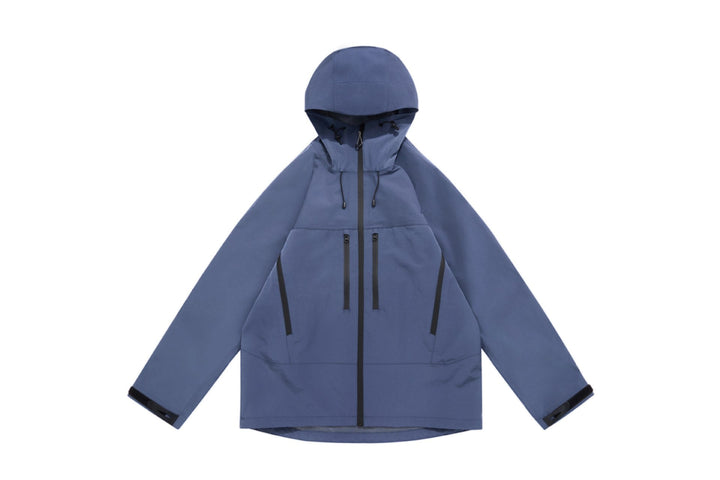 Unisex Technical Hooded Outdoor Jacket with Taped Zips