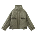 Coat women's lightweight quilted winter