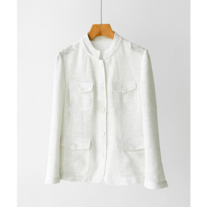 Women’s Fashionable Boucle Jacket with Practical Pockets