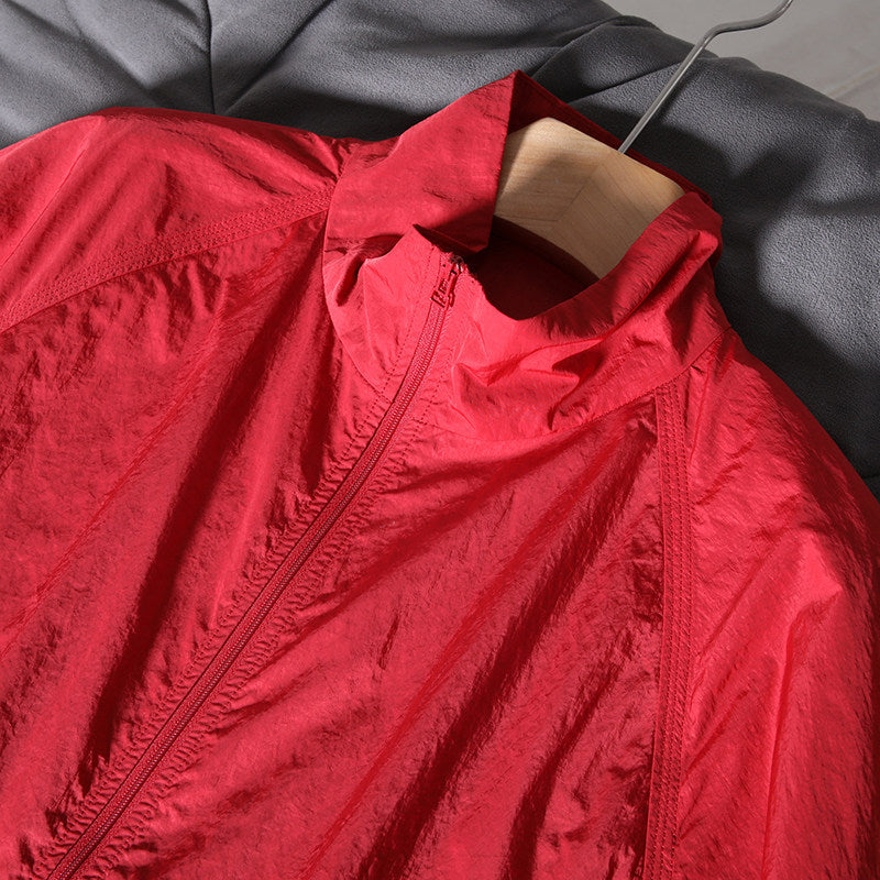 Women Athletic Jacket with High Collar