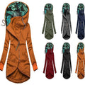 Women's hooded parka with asymmetric front zip and quilted tropical lining hood