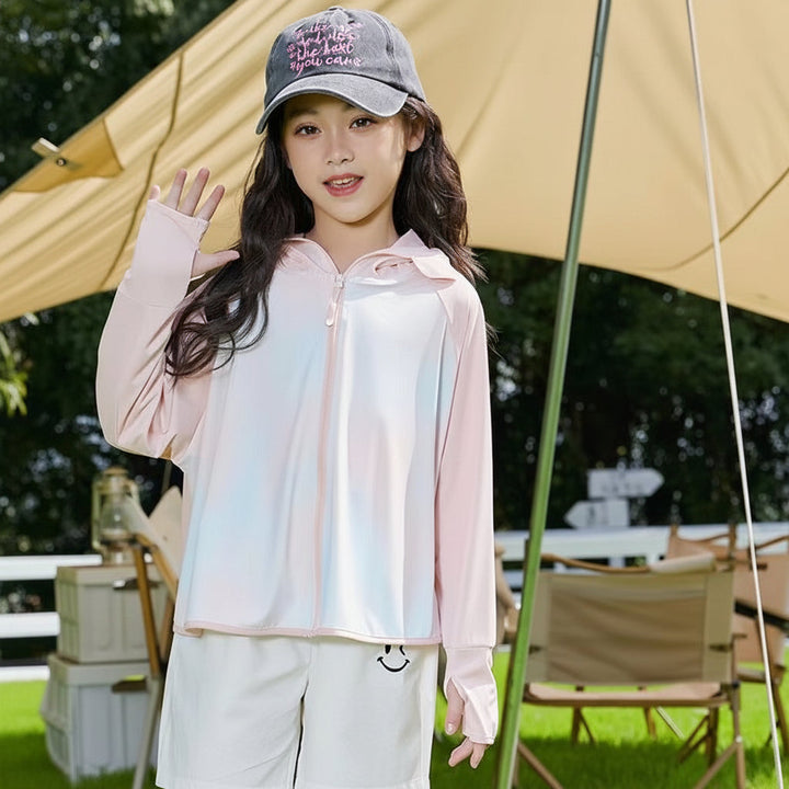 Ladies breathable UV protection jacket with high collar