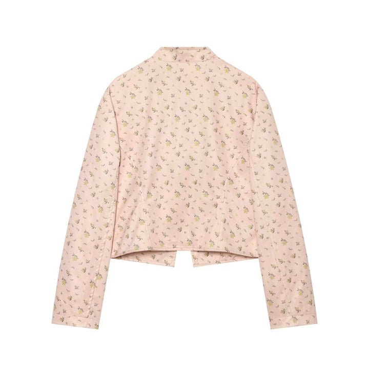 Ladies short jacket with Mandarin collar and decorative toggle fastenings